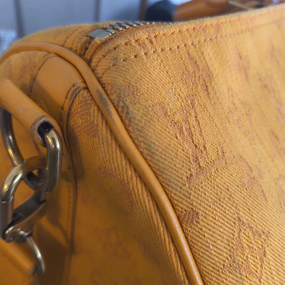 Louis Vuitton Ocre Orange Denim Limited Edition Keepall 50 - Picture 12 of 16